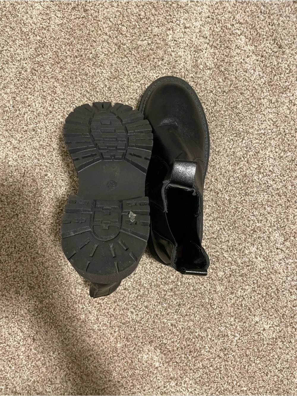 Black Chelsea Lug Sole Ankle Boots